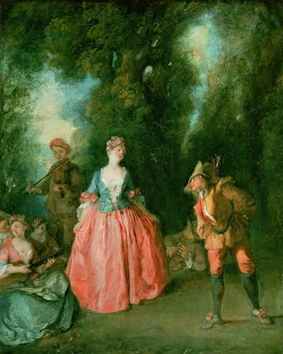 Impression daffiches la Danse de Nicolas Lancret sur toile dart premium 60x90