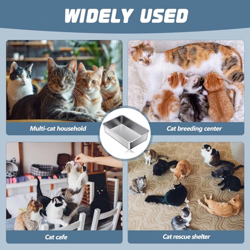 Arenero para gato de acero inoxidable Tioncy XL 10 unidades miniatura 4