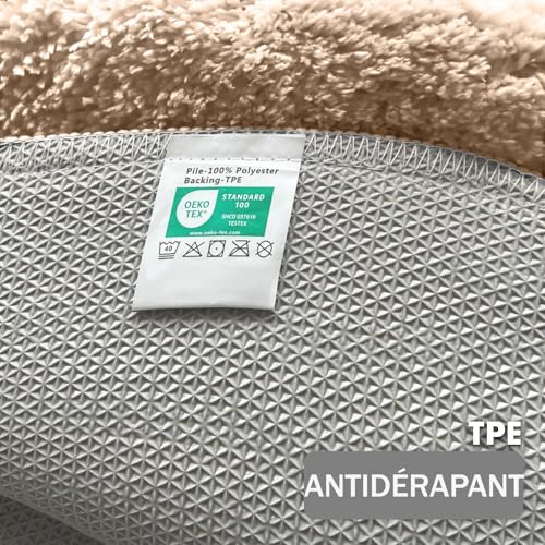 Tapis salle de bain absorbant beige pour sortie de douche - 4