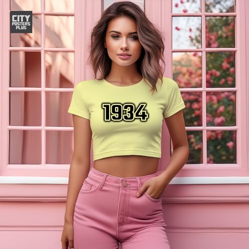 Crop top 1934 butter yellow en maille premium - 2