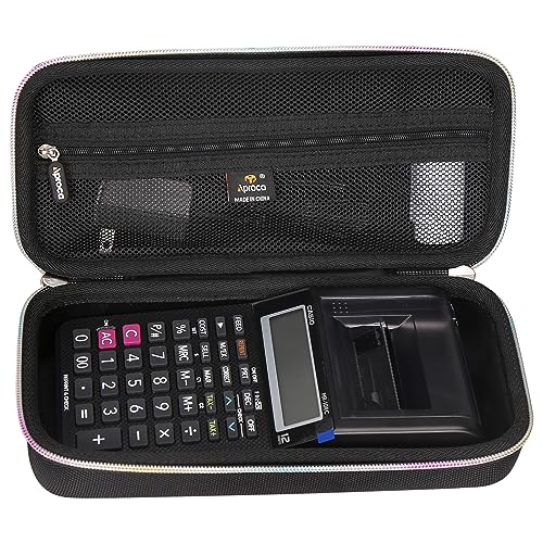 Étui pour calculatrice Casio HR-10RC Aproca protection rigide pour rouleaux papier thermique