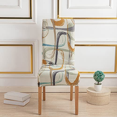 HZDHCLH Chair Covers Slipcovers 4/6 PCs Stretch Removable Washable Short Dining Chair Protector Cover Seat for Hotel,Dining Room,Ceremony (Silky soft,6 PCS) - Image 2
