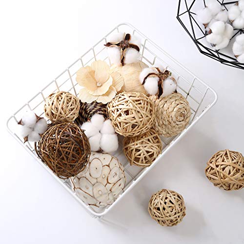 Cir Oases F-04 Decorative Balls Assorted Spherical Rattan Twigs Wicker Balls Cotton For Bowl And Vase Filler Balls Spheres Orbs Filler Centerpiece Home Decor thumb #4