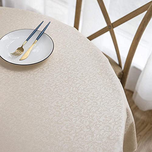 Tafelkleden Rond PVC Antifouling En Waterdicht Restaurant Outdoor Tafelkleden Champagne goud-140 cm - Image 8