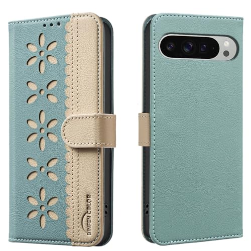 Étui pour Google Pixel 10 Pro XL floral vert idéal en voyage