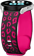 Leopard Replacement Bracelet for Amazfit GTR Mini/GTR 42mm/GTS 4/4 Mini/3/2/2e/2 Mini, 20mm Silicone Sport Armband Strap for Amazfit Bip 3/3 Pro/S/S Lite/U/U Pro/Active/Active 2