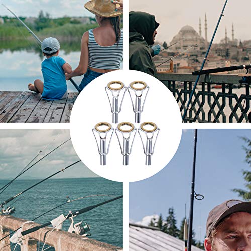 Kit de reparo de vara de pesca Besportble, 5 peças, kit de reparo de vara de pesca de aço inoxidável