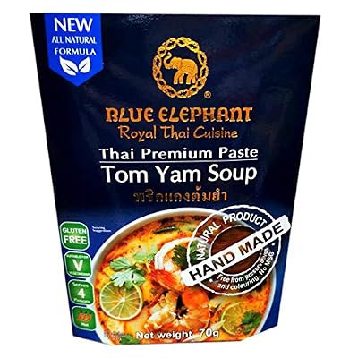 Blue Elephant brand Royal Thai Cuisine TOM YAM SOUP PASTE Wt. 70 g. // BENJAWAN shop