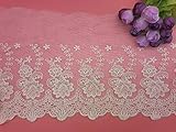 El artículo está hecho de poliéster que cuenta con adornos bordados en de Rose. El diseño elegante y hermoso con artesanía exquisita y delicada puede hacerte más encantador y elegante. Es un hermoso adorno para tu ropa en cualquier ocasión. También es perfecto para proyectos artesanales de temporada, accesorios de moda, prendas de vestir, acento de decoración del hogar y papel de regalo.