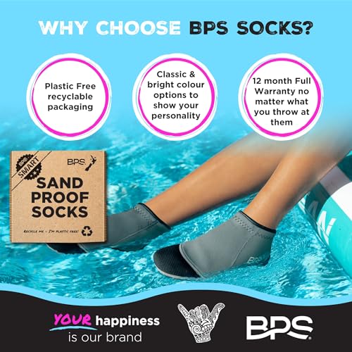 Image of BPS 'Aqua Series' 3mm Neoprene Water Socks for Sand, Beach, Soccer, Volleyball, Wetsuit Booties