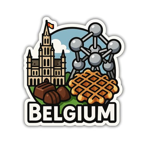Image of Zesta Wooden Fridge Magnets Set | Refrigerator Decor Magnets for Kitchen | India Souvenir Fridge Magnet Collection | Wooden Magnet for Fridge Door Decoration (Belgium)