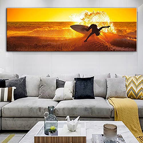 Peinture diamant 5d complet motif vagues format XXL 80x220cm pour decoration murale