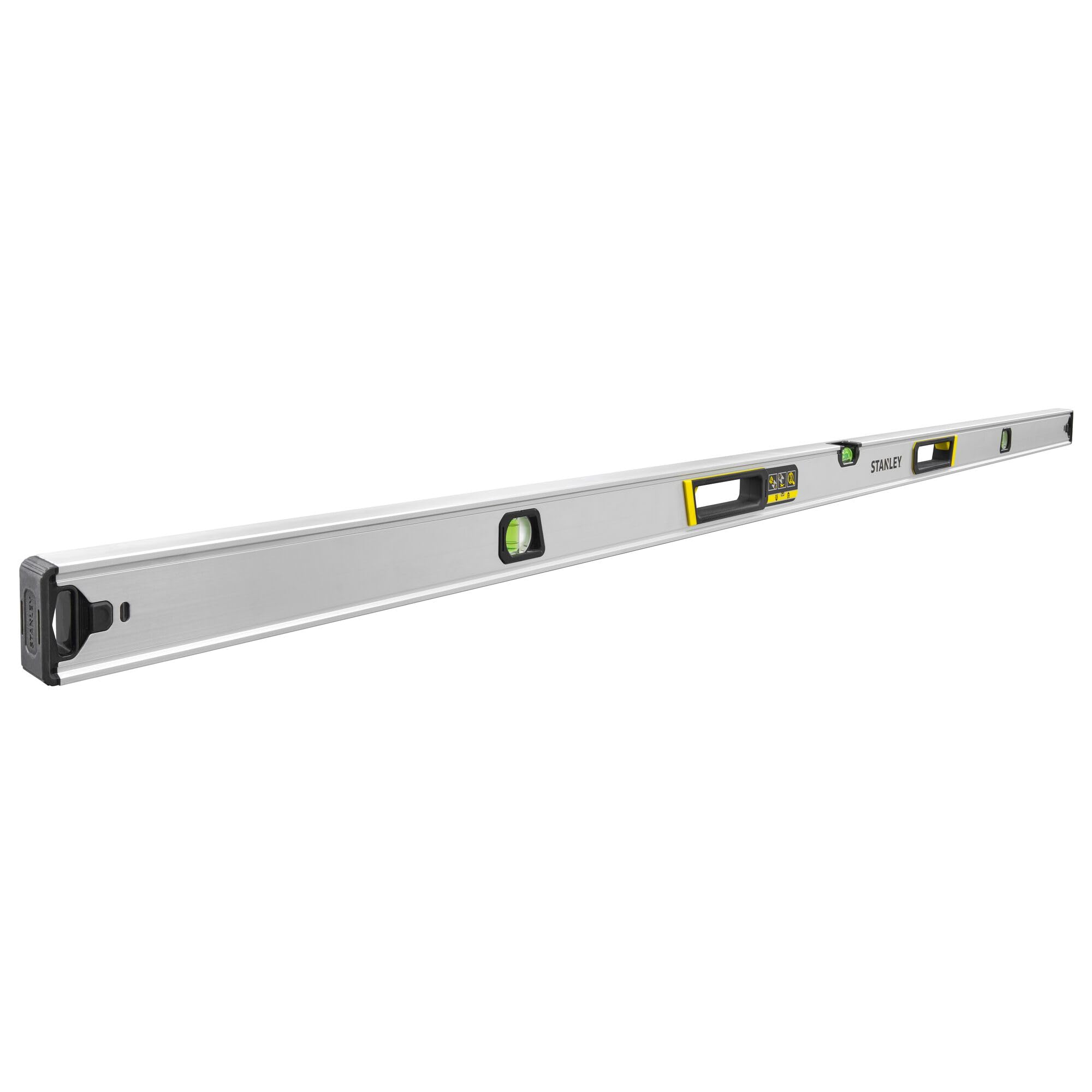STANLEY FATMAX XTREME Hohlprofil-Wasserwaage (Länge: 180 cm, aus Aluminium, mit vergrößerten Block-Libellen, durchgängige Messkannte, stoßgedämpfte Gummi-Endkappen) FMHT43678-1