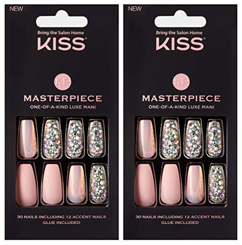 2-PACK Kiss Masterpiece (EVERYTIME I SLAY) Long Length Nails w/Glue