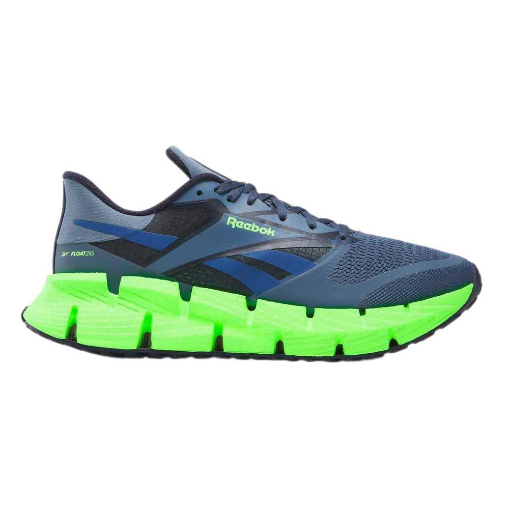 Reebok Men's Floatzig 1 Trainers, Shadow Twilight Blue Solar Lime, 9.5 UK