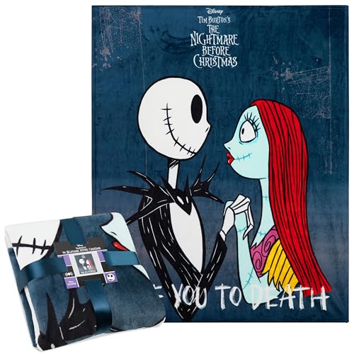 Disney The Nightmare Before Christmas Manta Polar Suave 150x130 cm, Mantas Originales para Cama y Sofá, Regalo de Amigo Invisible y Navidad (Multi)