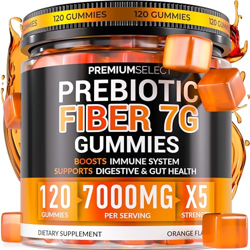 Fiber Gummies for Adults Sugar Free â€“ 120 Gummies, 7g Daily Fiber with Prebiotics â€“ Supports Digestive Health & Regularity â€“ Extra Strength Gummy Supplement, 2-Month Supply