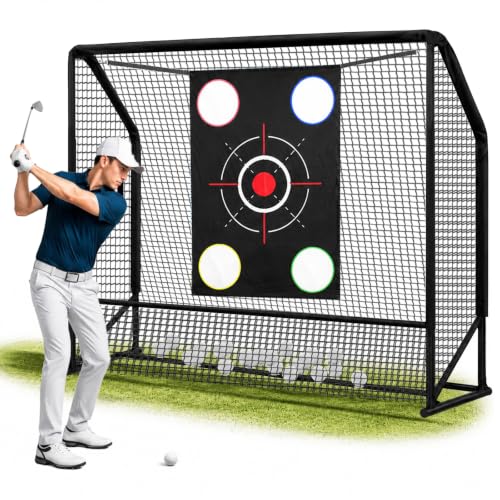 Golf Practice Hitting Net for Backyard Driving Real Balls 10...