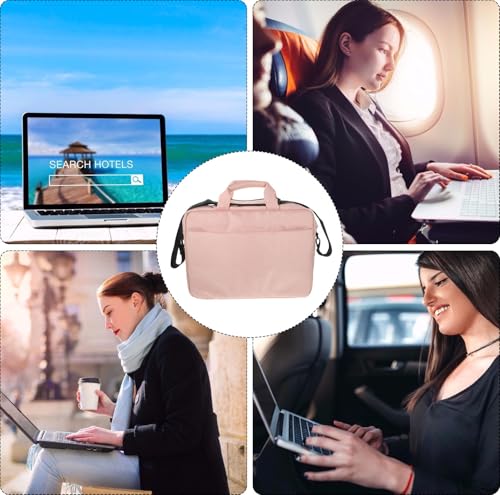 Bolso para laptop 15.6" rosa protector acolchado portátil miniatura 6