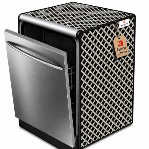 Image of Dishwasher Cover for 12 to 15 Place Setting | Water-Resistant Dustproof Zip Cover | Universal Fit Compatible with Bosch, LG, IFB, Hafele, Faber & More | 63 x 63 x 88 cm | Design 15