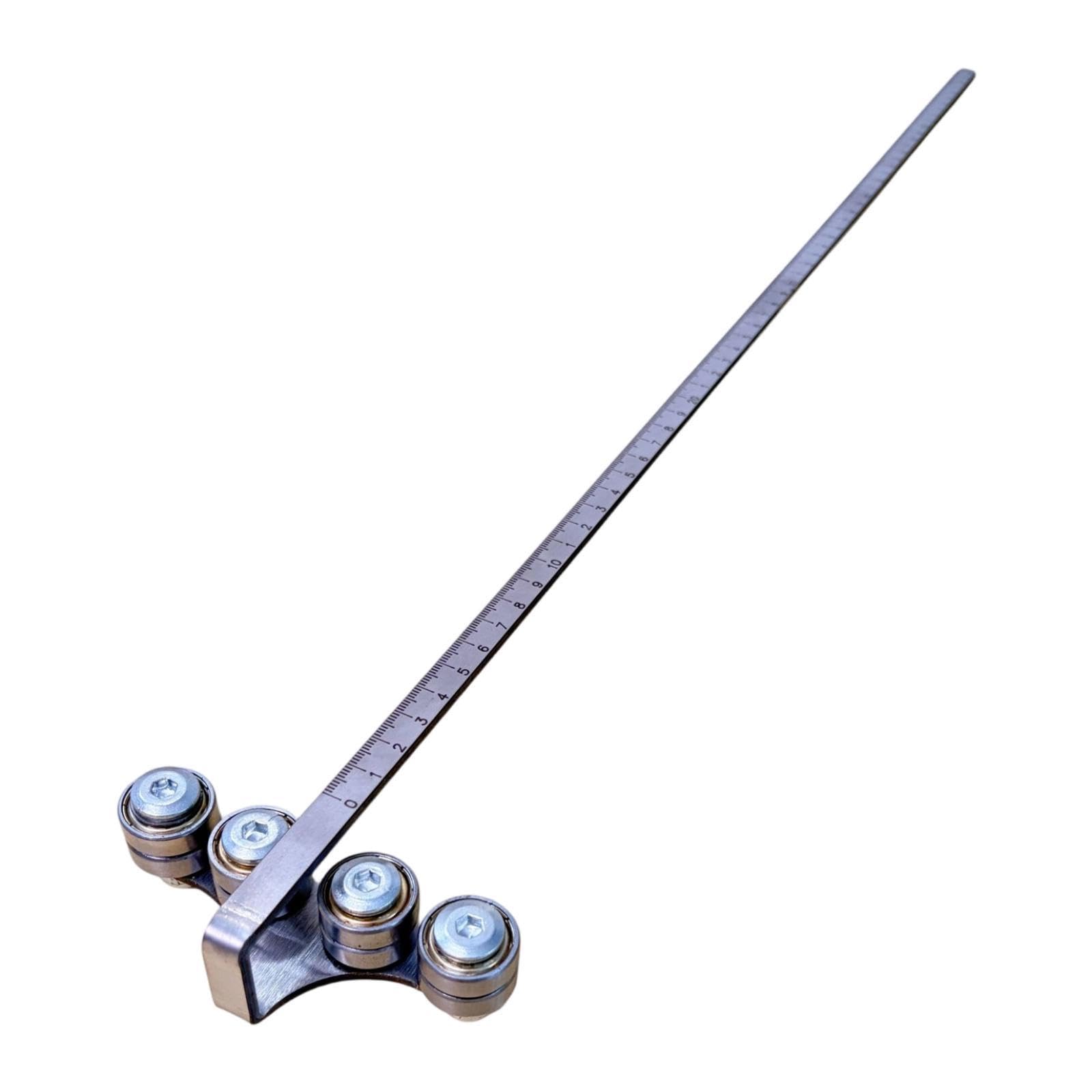 Fenteer Guía para circular acero inoxidable, fácil usar, para medir, ideal para proyectos bricolaje, para adultos, para cortar madera y metal, 60 Cm de Longitud