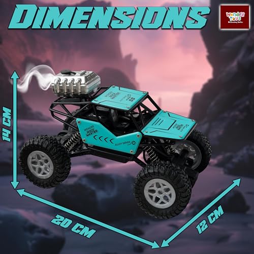 Image of Wonder Remote Control Rock Master /Crawler with Smoke, Monster Car for Kids Monster Truck Rock Climbing Car Toy for Kids | 2.4 GHz Remote with Long Range | C Type Charging | Made in India (Blue)