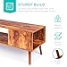 Best Choice Products Wooden Mid-Century Modern Coffee Table, Accent Furniture for Living Room, Indoor, Home Décor w/Open Storage Shelf, Wood Grain Finish - Brown