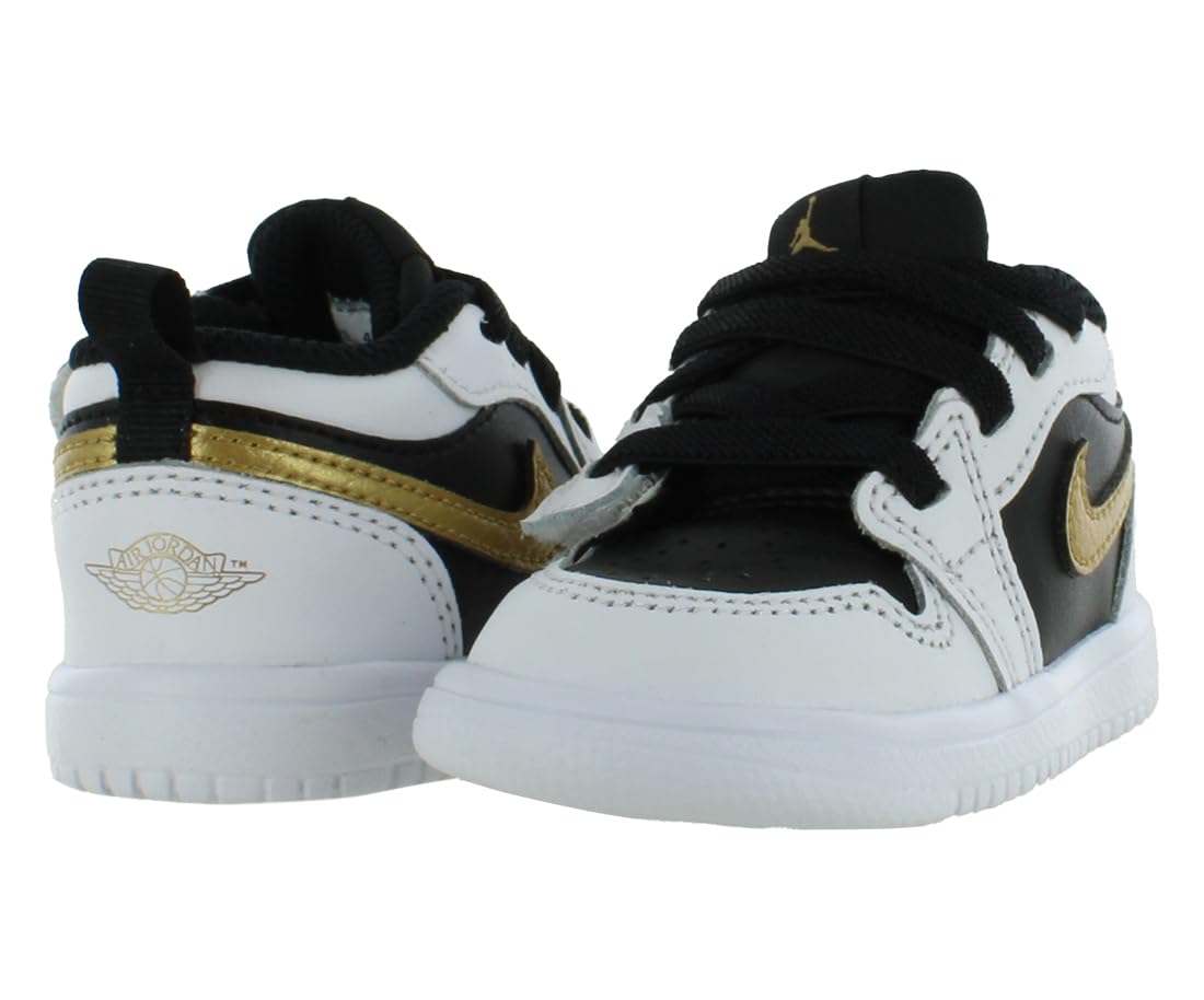 Jordan 1 Low Alt Baby/Toddler Shoes (DR9747-172, White/Black/Metallic Gold) Size 6