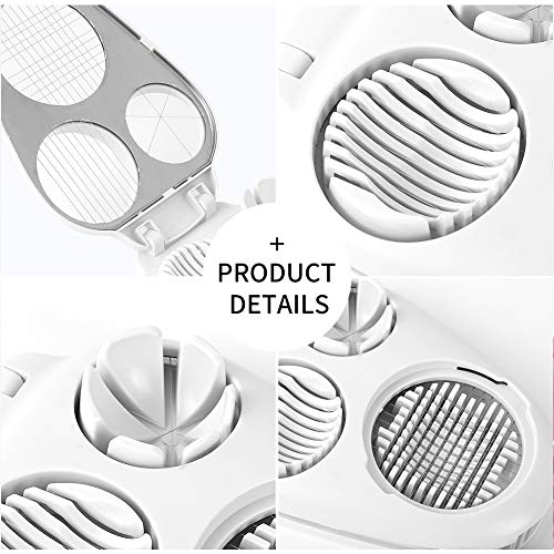 image for Huinsh Boiled Egg Slicer 3 Slicing Styles Divider Boiled Egg Slicer St