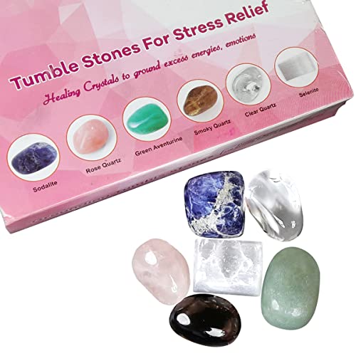 Image of Reiki Crystal Products Certified Natural Crystal Tumble Stone Kit | Multiple Crystal Stone Sets for Meditation, Reiki, Chakra & Spiritual Practices