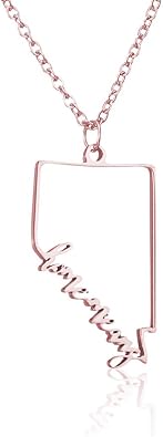 AOCHEE Nevada State Necklace NV Pendant Home State Necklace 18