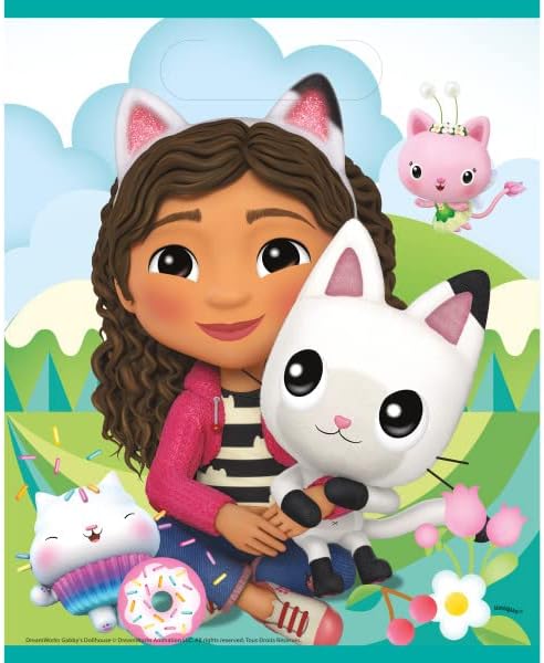Unique Gabbys Dollhouse Birthday Party Supplies Bundle Pack includes Party Favor Loot Bags - 16 Loot Bags image 3