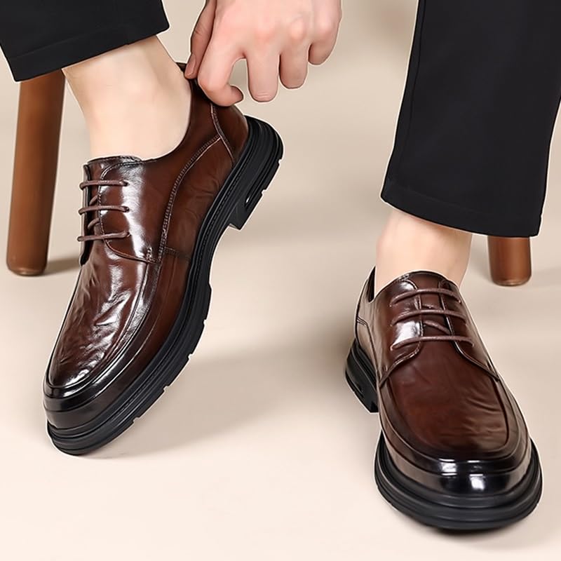 Men's Comfort Oxford Tuxedo Shoes Men Pointed Toe Lace Up Classic Patent Leather Business Formal Dress Shoes2