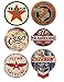 24/7stickers #501 / 6X Aufkleber Vintage Öl Breite je ca. 6,5 cm Oil Tuning Hotrod Retro Oldtimer STP Pennzoil Racing Rennsport Rallye V8 Ratte Rat Rod Oil Slick