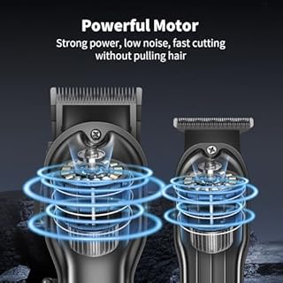 HIENA PRO Set di tagliacapelli professionale da uomo, senza fili, per parrucchieri