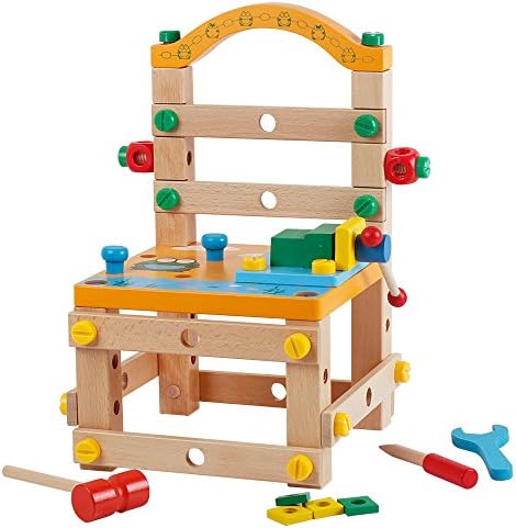 bodolo Wooden DIY Working Chair Nuts and Bolts Construction Toys Construction Building Sets