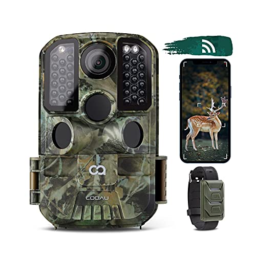 Get Discount 70% Price WiFi Trail Camera, COOAU 24MP 1296P Hunting Game Trail Cam with No Glow Night Vision Motion Activated IP66 Waterproof and 940nm IR LEDs for Outdoor Wildlife Monitoring and Hunting Game