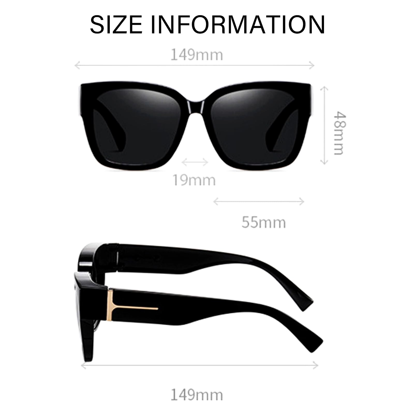 2 Pack Polarisierte Überzieh Sonnenbrille Herren und Damen, Sonnenbrille für Brillenträger, sonnenbrille für üBer Die Brille, UV400 Schutz Übergroß, Ultra Leicht Fahren Angeln