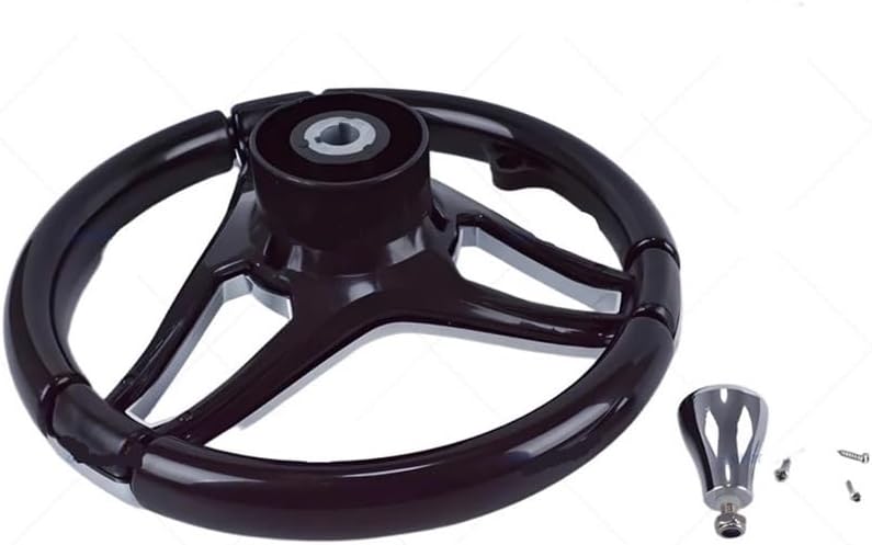 Marine Stainless Steel Steering Fit For Boats Yachts Pontoon Boats Outboard Black