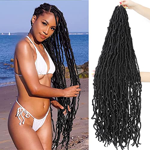 Faux Locs Crochet Braids ultra légères et pré-bouclées de 30 pouces pour coiffure protectrice