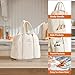belaven Insulated Lunch Bag for Women, 6-Hour Cold Retention Cooler Tote with Sturdy Handle, 15-Can Spacious Capacity, Leakproof Corduroy Fabric & Aluminum Foil Lining, (Beige)