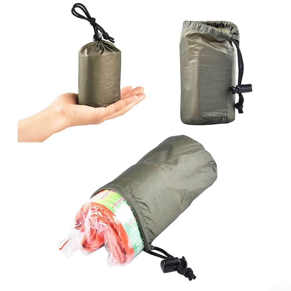 Vklopdsh Sac de couchage de compression étanche pour camping, sac de rangement, équipement de camping, vert