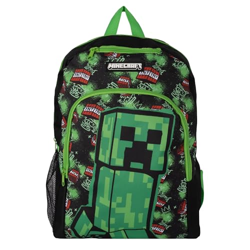 Minecraft TNT Sac à dos d'école vert gamer pour enfants