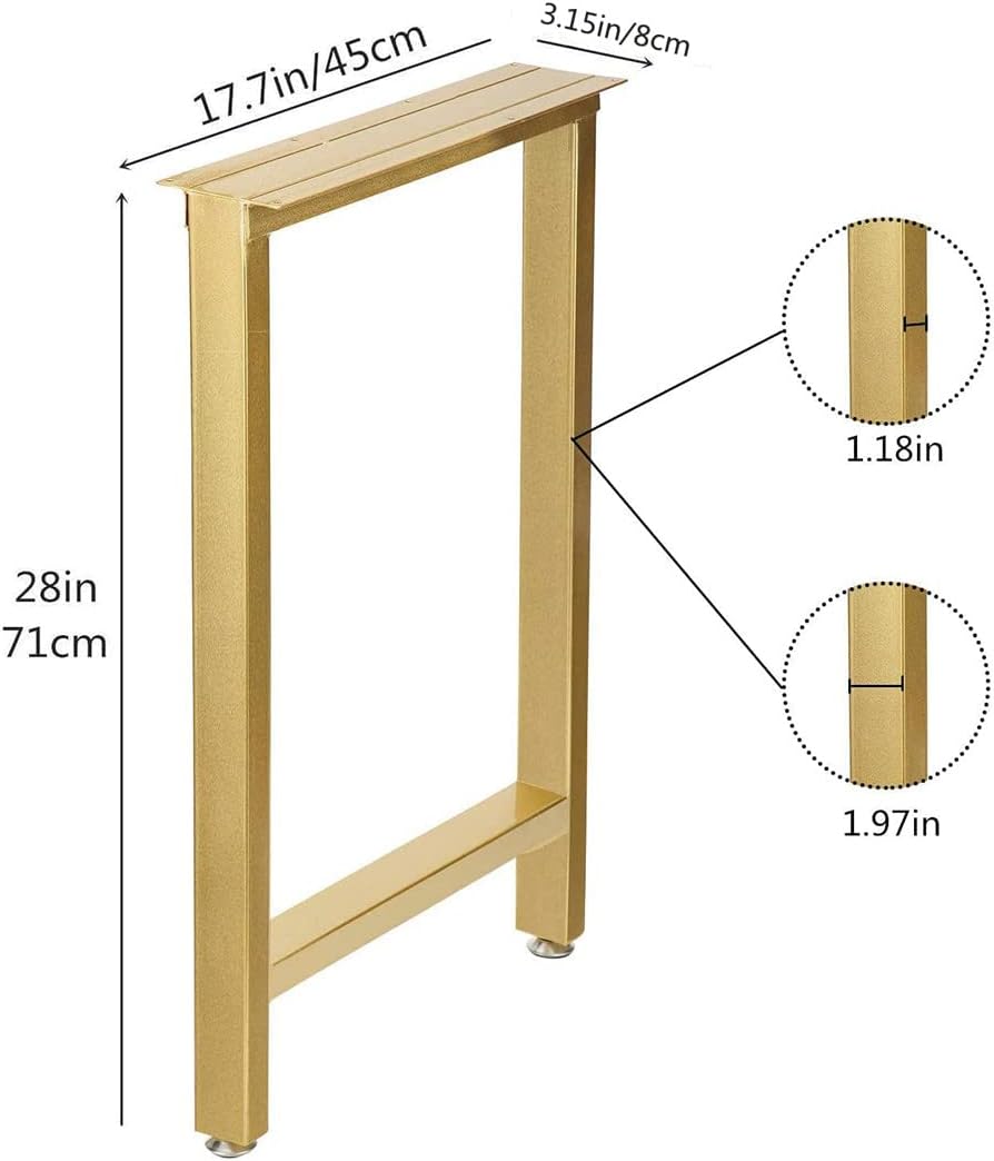 Best Deal Cheap 🛒 28 in Metal Table Legs Black Desk Legs, Dining Table Legs, Coffee Table Legs,Computer Desk Legs DIY Furniture Legs(Without Board)