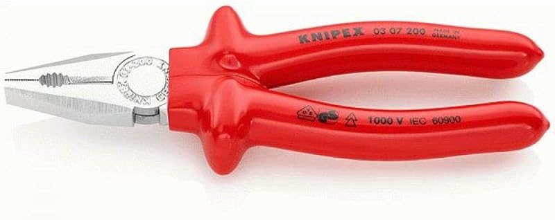 Alicate universal KNIPEX 03 07 200 com isolamento por imersão, 20 cm