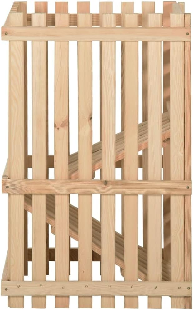 Kitchen Potato Box Storage Bin - Solid Pine Wood Vegetable Organizer with Ventilated Design, Rustic Countertop Pantry Crate, 19.7 x 19.7 x 31.5 Inches