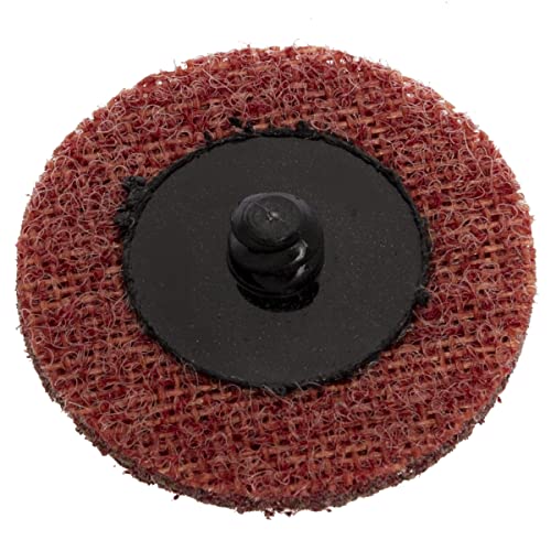 Myers 25-Pack Burgundy/Medium Quick Change Surface Conditioning Discs, 2” Diameter 25/Pack – Medium Grit for Sanding, Finishing, Rust Removal & More on All Metals