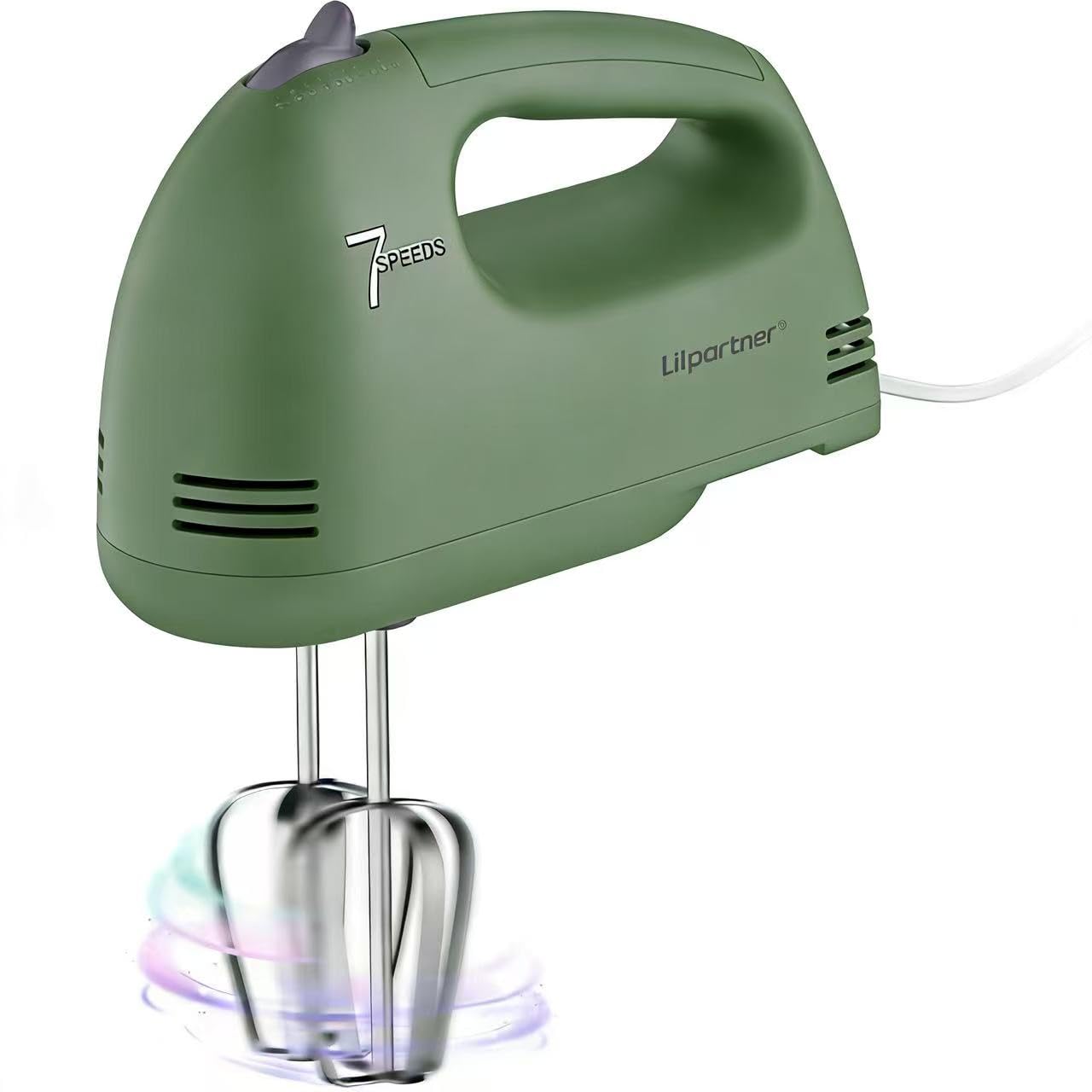 Hand Mixer Electric, 400W Food Mixer 5 Speed Handheld Mixer, 5 Stainless Steel Accessories, Storage Box, Kitchen Mixer with Cord for Cream, Cookies, Dishwasher Safe, Blue