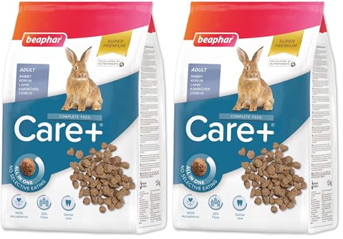 BEAPHAR - Care+ Alimentation Super prenium Complet pour Toutes Les Races Lapin - Dès 10 Mois - 1,5kg (Lot de 2)
