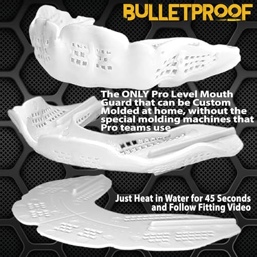 Bulletproof Mouthguards AD-WHT Bulletproof: World’S Thinnest Most Breathable Mouthguard Is 3X Stronger! Sports Mouth Guard Adult Youth Braces! Football Mma Hockey Rugby Basketball Wrestling Bjj Boxing Men Women Kids Grinding Teeth thumb #2